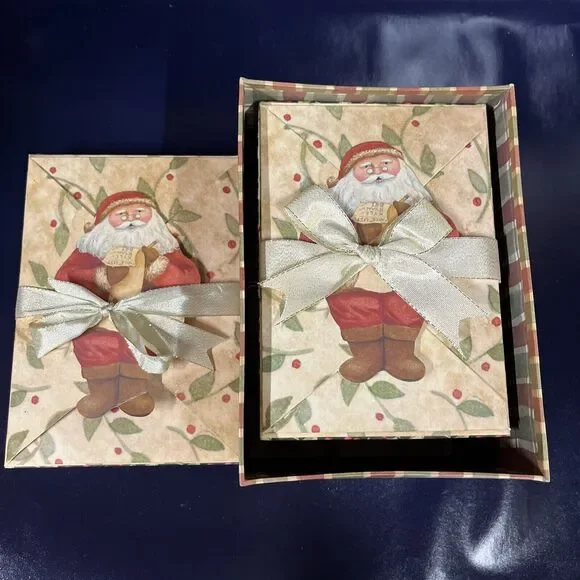 Set Of 3 Christmas Santa Nesting Gift Boxes Cardboard - Picture 15 of 16